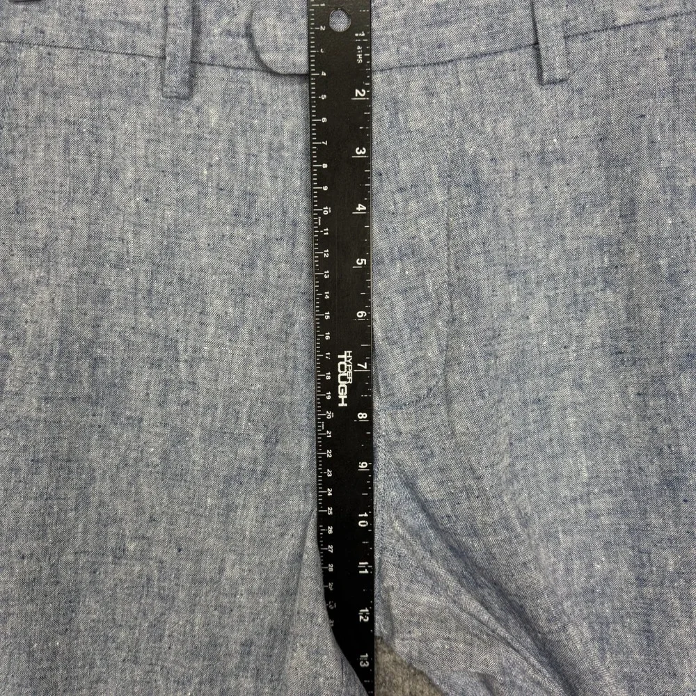 J Crew Rivington Shorts Mens 30 Blue Linen Cotton Blend Casual Preppy Fits 32x11